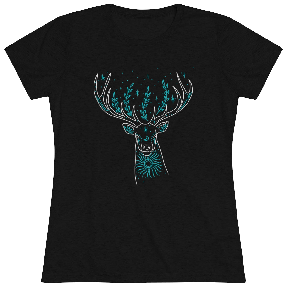 Women's Turquoise Deer Only Triblend Tee