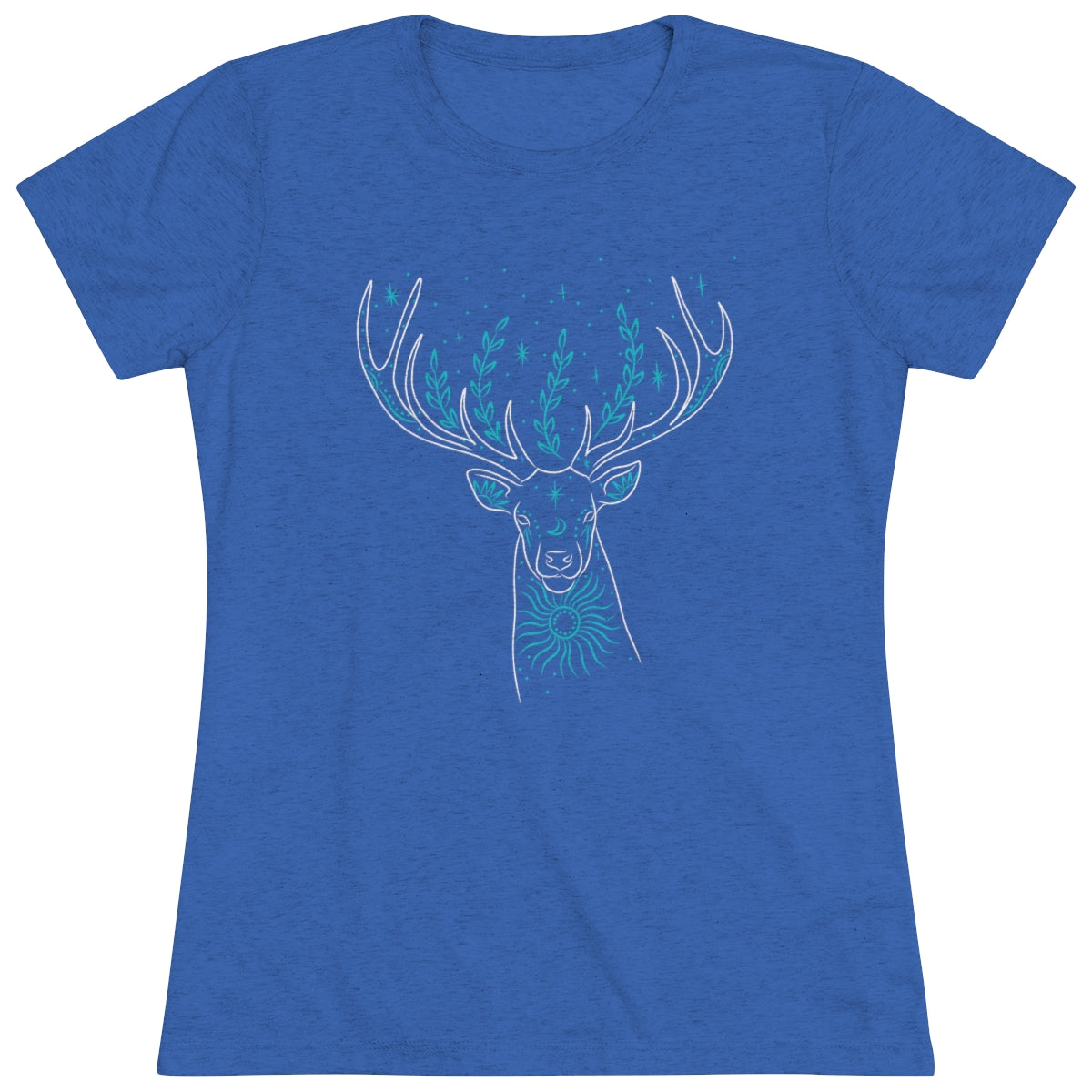 Women's Turquoise Deer Only Triblend Tee