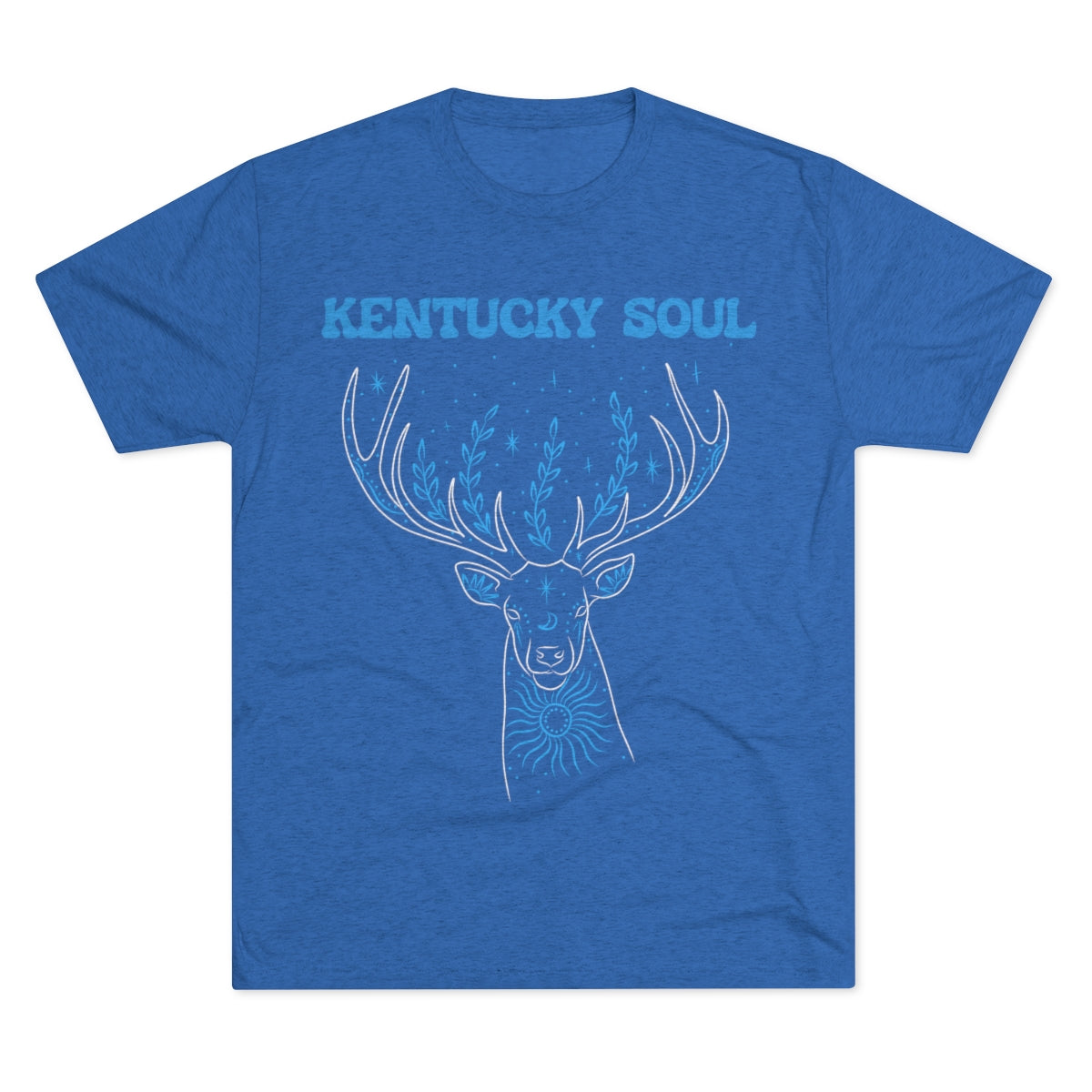 Men's Blue Deer Tri-Blend- Tee