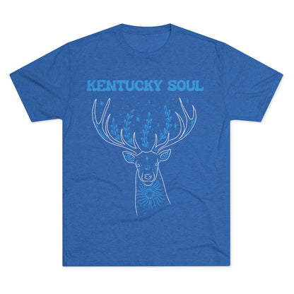 Men's Blue Deer Tri-Blend- Tee