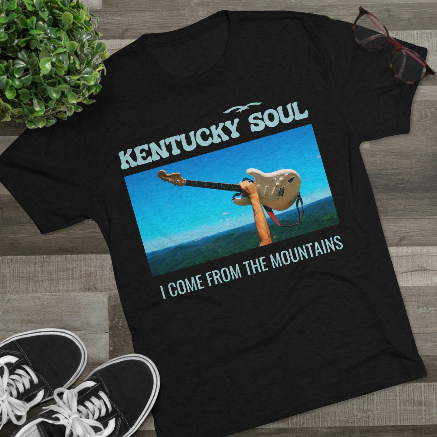 Men's I Come From the Mountains Single Cover Tri-Blend- Tee