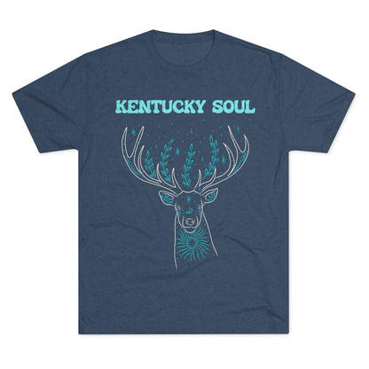 Men's Turquoise Deer Tee- Tri Blend