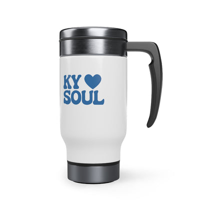 KY SOUL Heart Travel Mug with Handle, 14oz