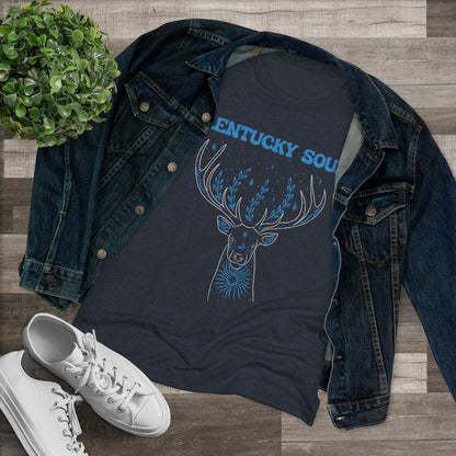Women's Blue Deer Triblend Tee