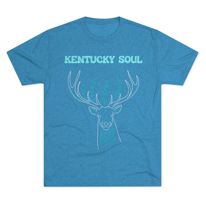 Men's Turquoise Deer Tee- Tri Blend