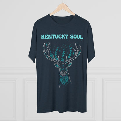 Men's Turquoise Deer Tee- Tri Blend