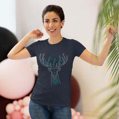 Women's Turquoise Deer Only Triblend Tee