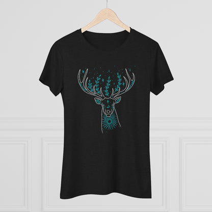 Women's Turquoise Deer Only Triblend Tee