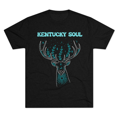 Men's Turquoise Deer Tee- Tri Blend
