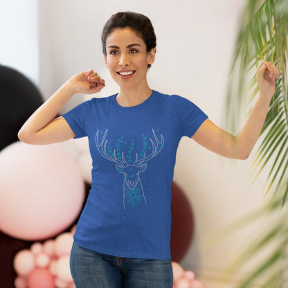 Women's Turquoise Deer Only Triblend Tee