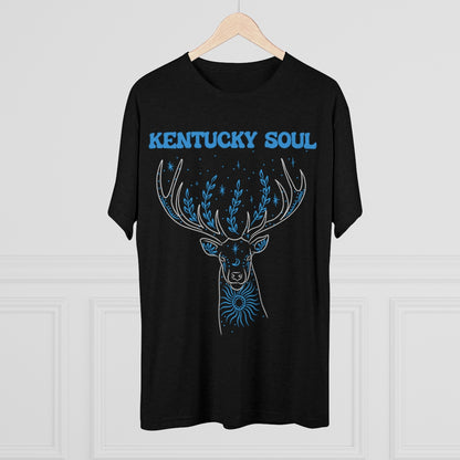 Men's Blue Deer Tri-Blend- Tee