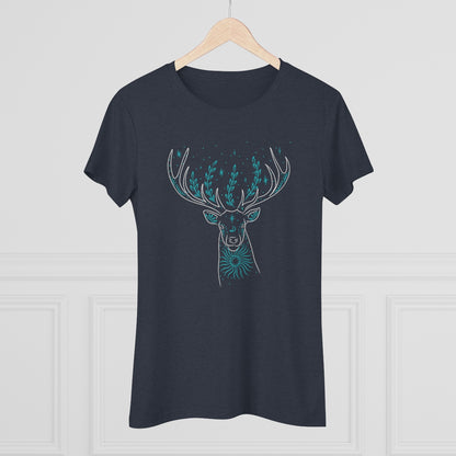 Women's Turquoise Deer Only Triblend Tee
