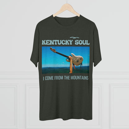 Men's I Come From the Mountains Single Cover Tri-Blend- Tee