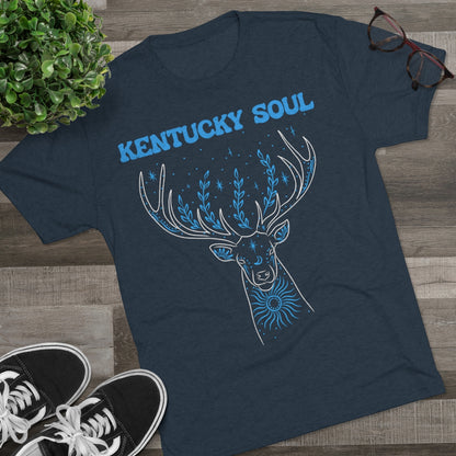 Men's Blue Deer Tri-Blend- Tee