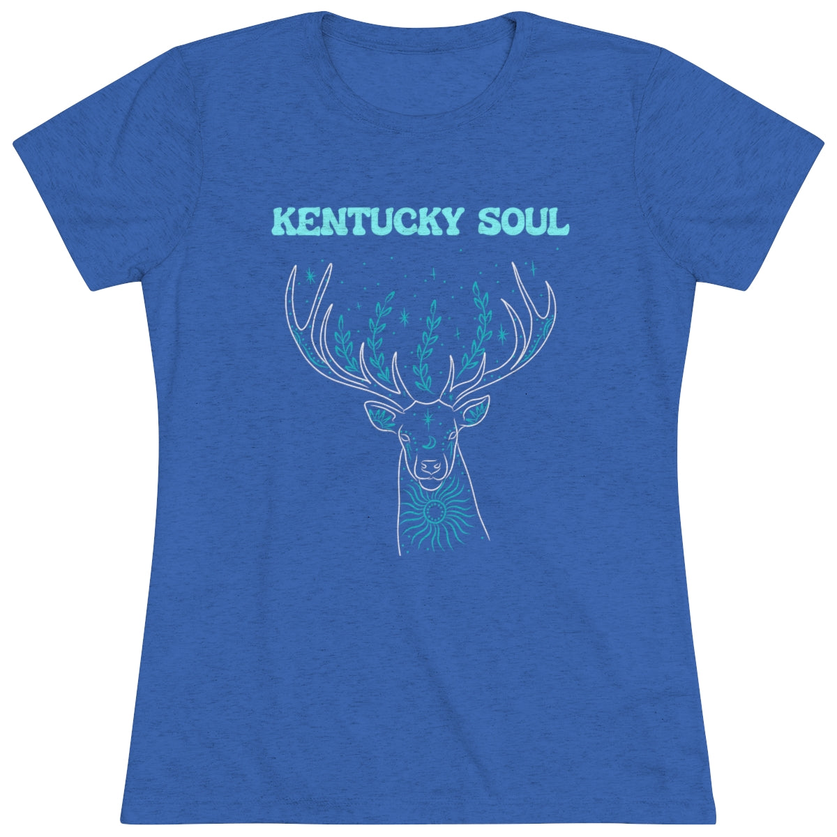 Women's Turquoise Deer Triblend Tee