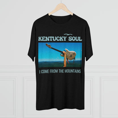 Men's I Come From the Mountains Single Cover Tri-Blend- Tee