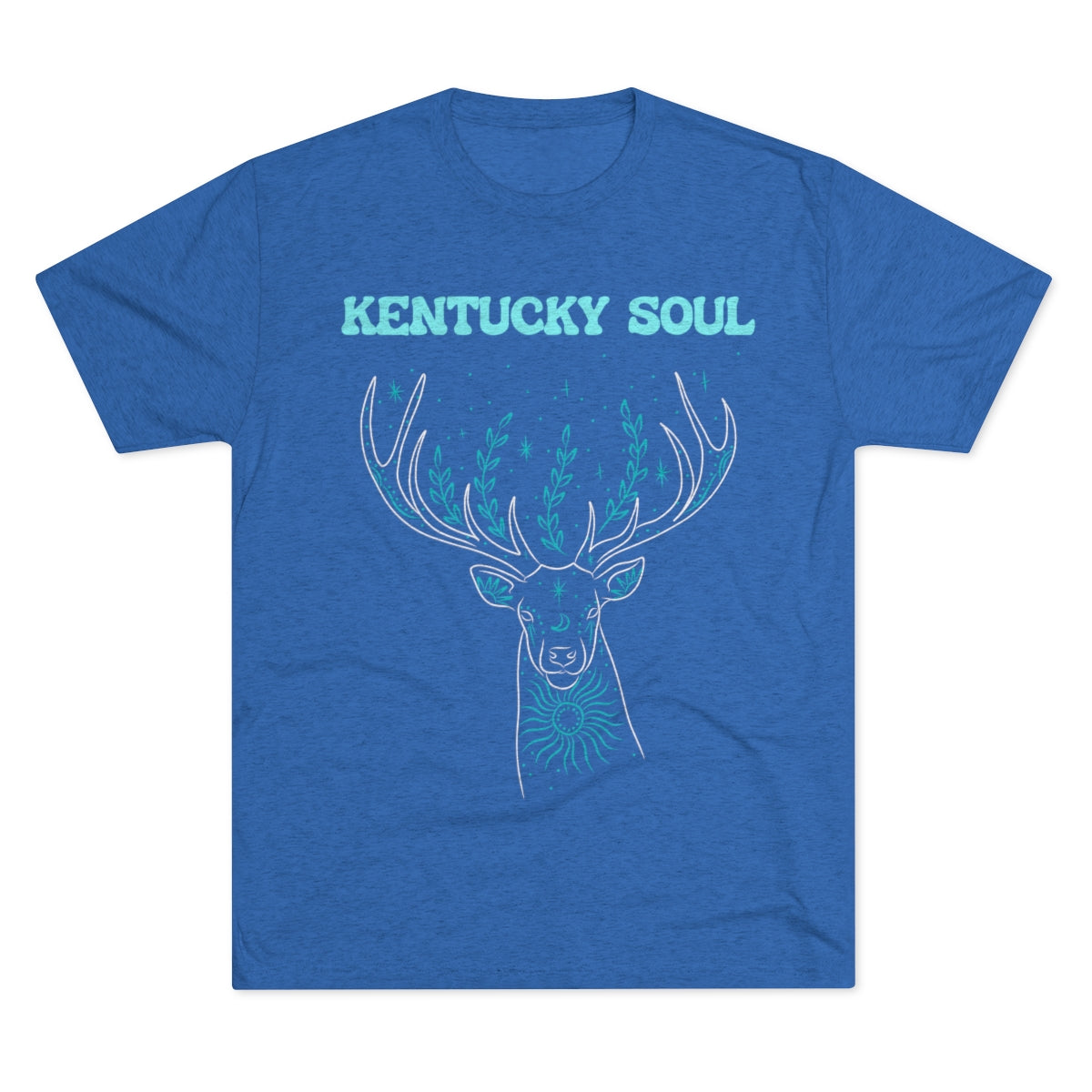 Men's Turquoise Deer Tee- Tri Blend