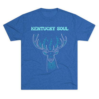 Men's Turquoise Deer Tee- Tri Blend