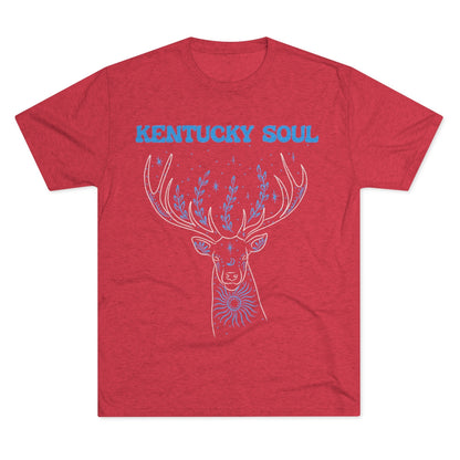 Men's Blue Deer Tri-Blend- Tee
