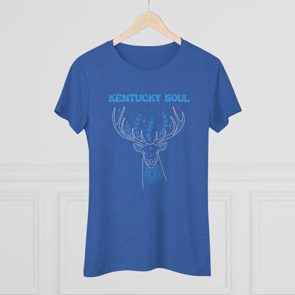 Women's Blue Deer Triblend Tee