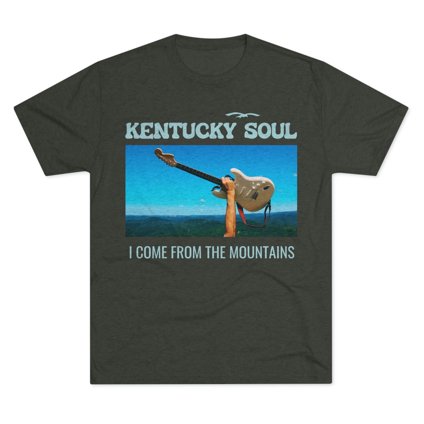 Men's I Come From the Mountains Single Cover Tri-Blend- Tee