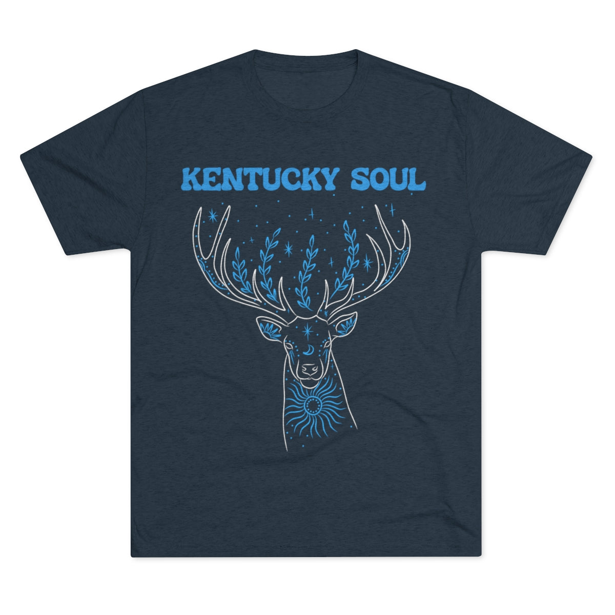 Men's Blue Deer Tri-Blend- Tee