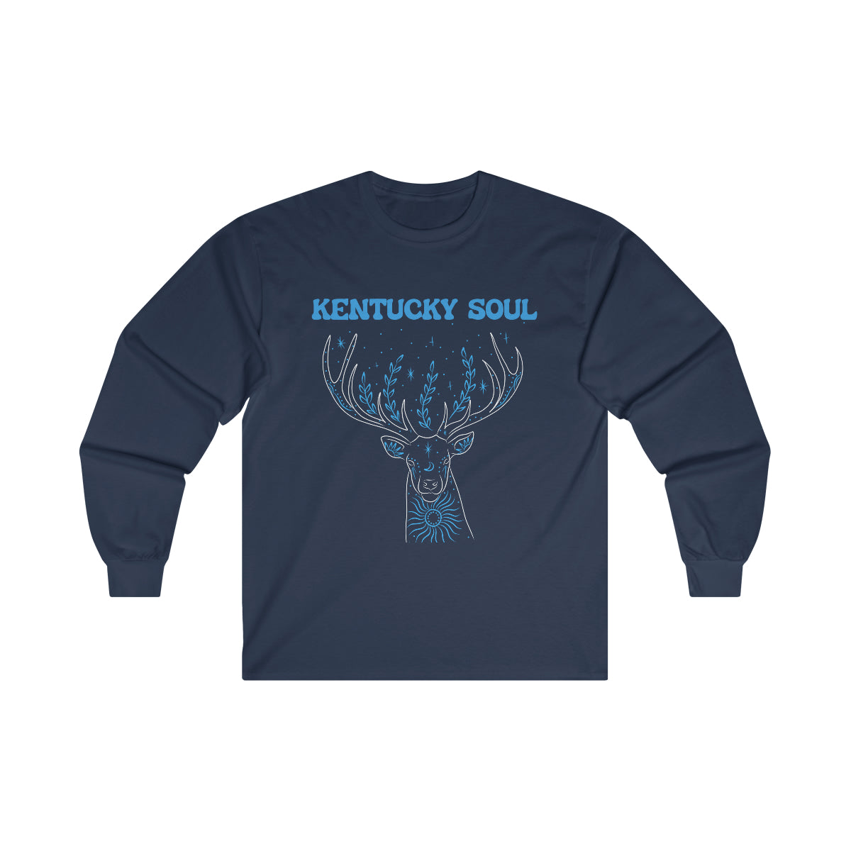 Men's Blue Deer -Ultra Cotton Long Sleeve Tee