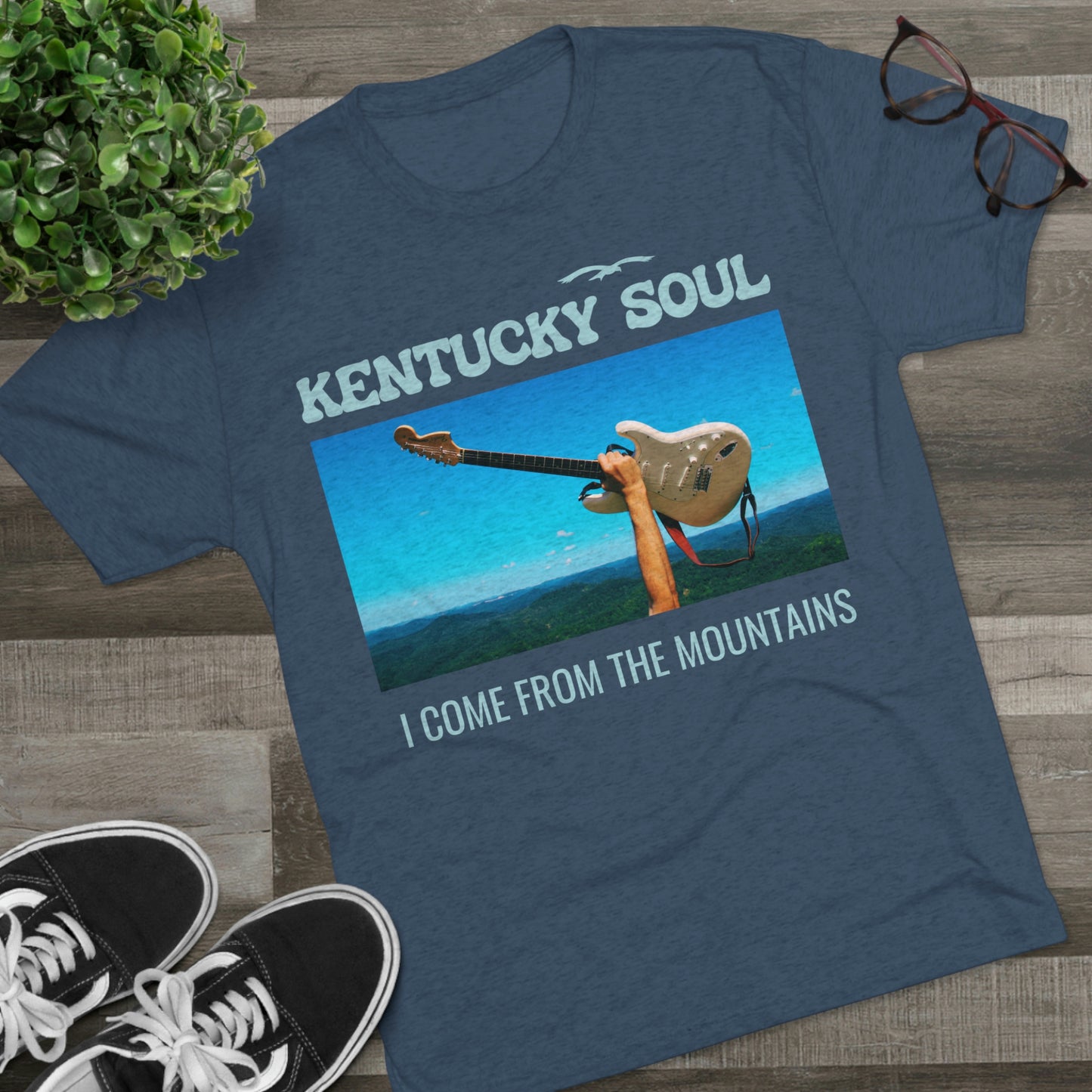 Men's I Come From the Mountains Single Cover Tri-Blend- Tee