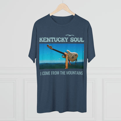 Men's I Come From the Mountains Single Cover Tri-Blend- Tee