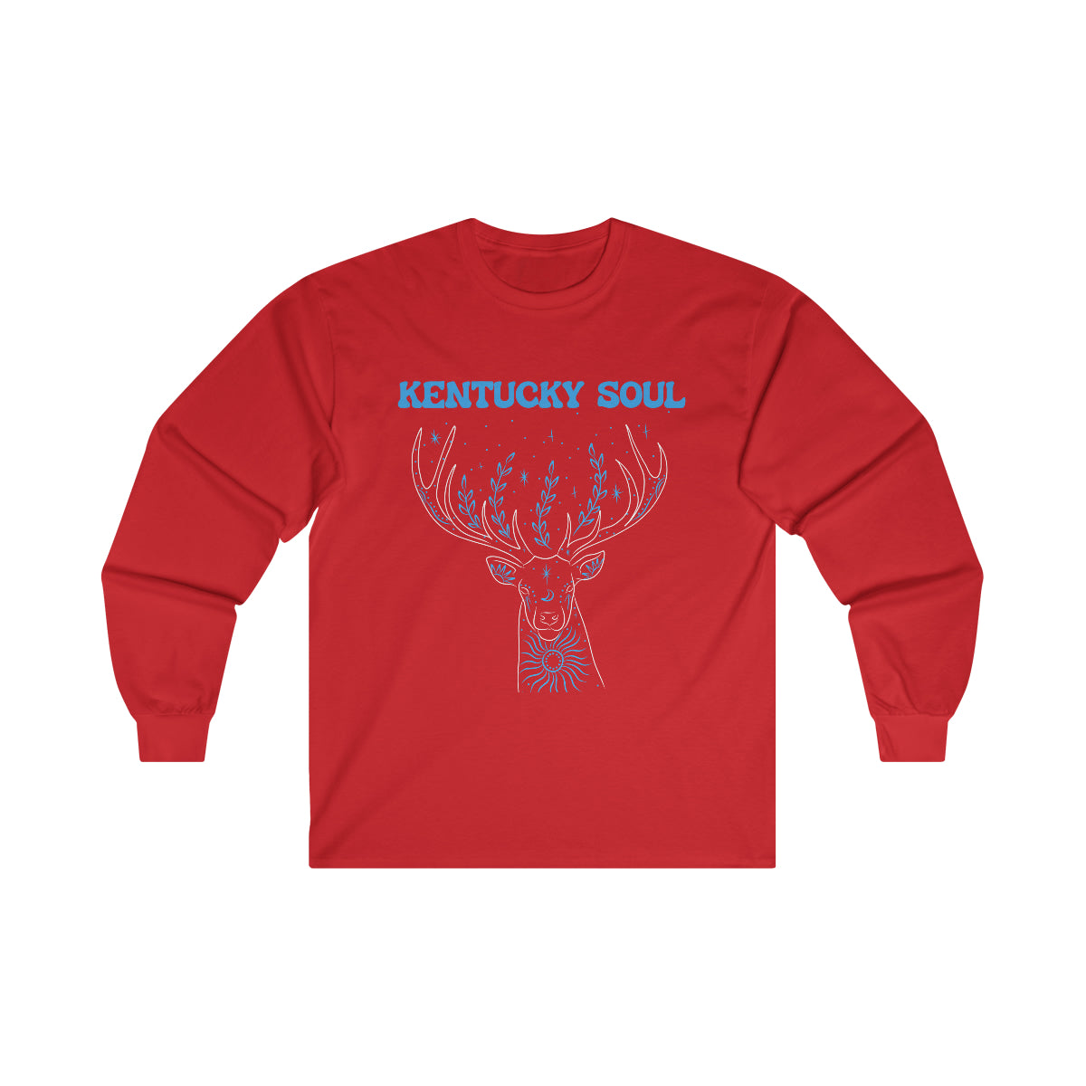 Men's Blue Deer -Ultra Cotton Long Sleeve Tee
