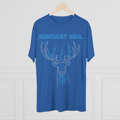 Men's Blue Deer Tri-Blend- Tee