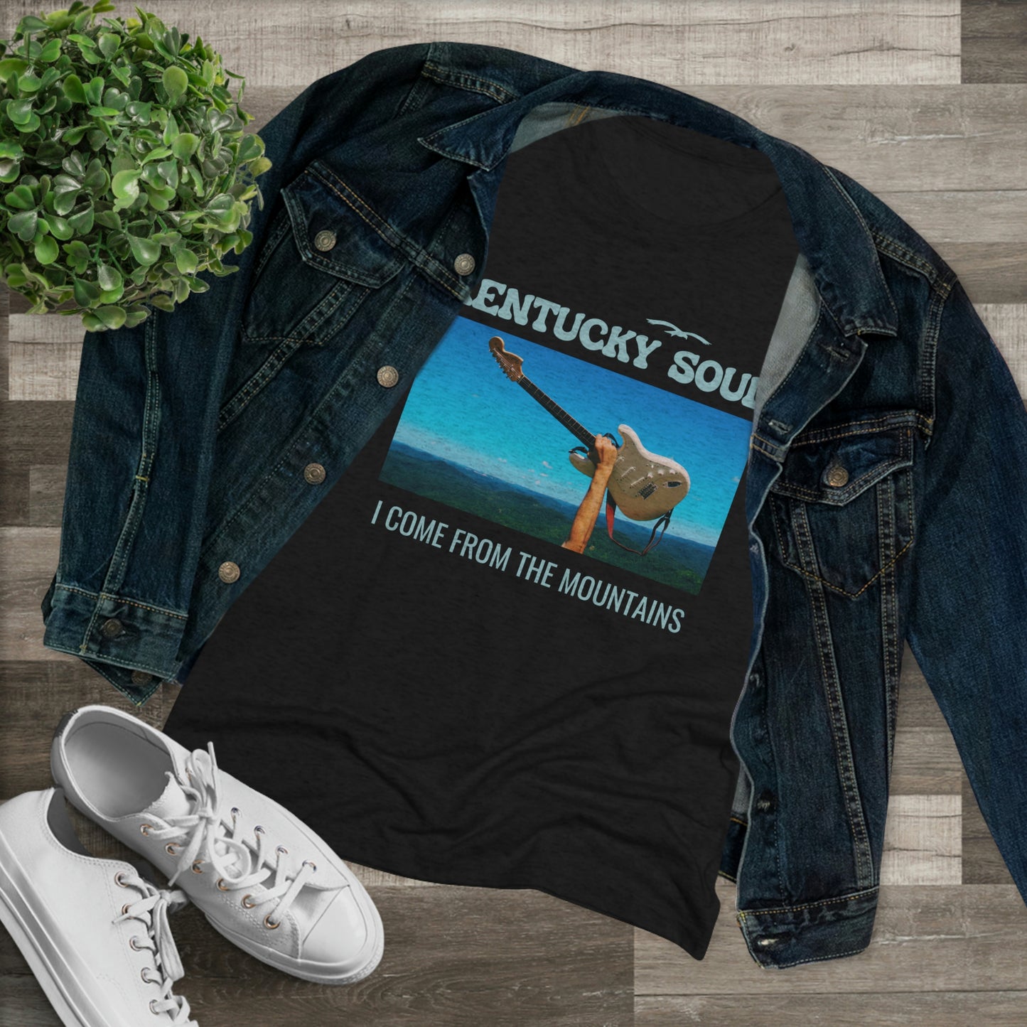 Women's I Come From the Mountains Single Cover Triblend Tee