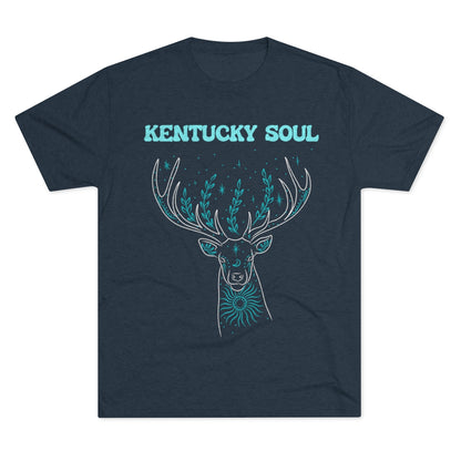 Men's Turquoise Deer Tee- Tri Blend