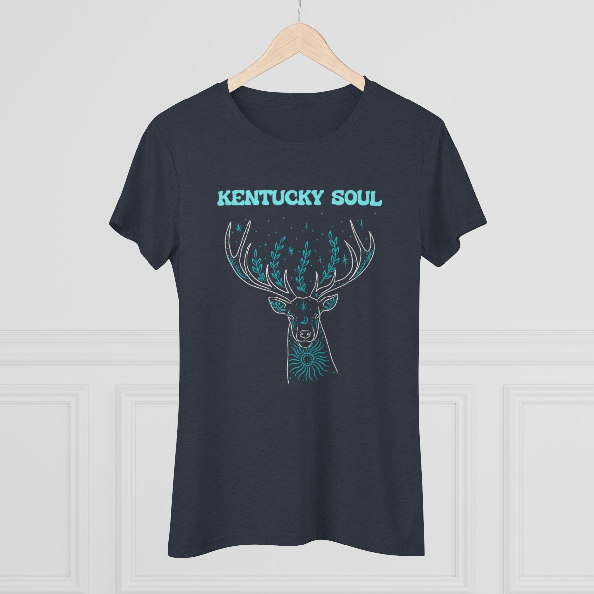 Women's Turquoise Deer Triblend Tee