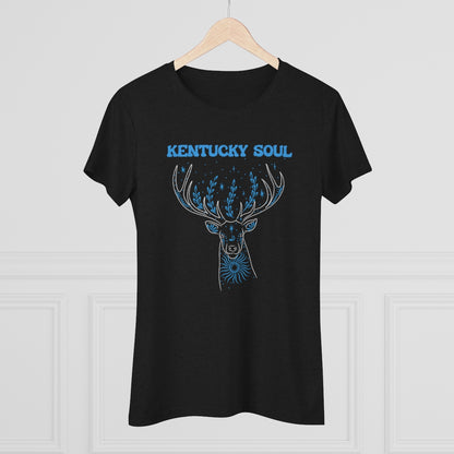 Women's Blue Deer Triblend Tee