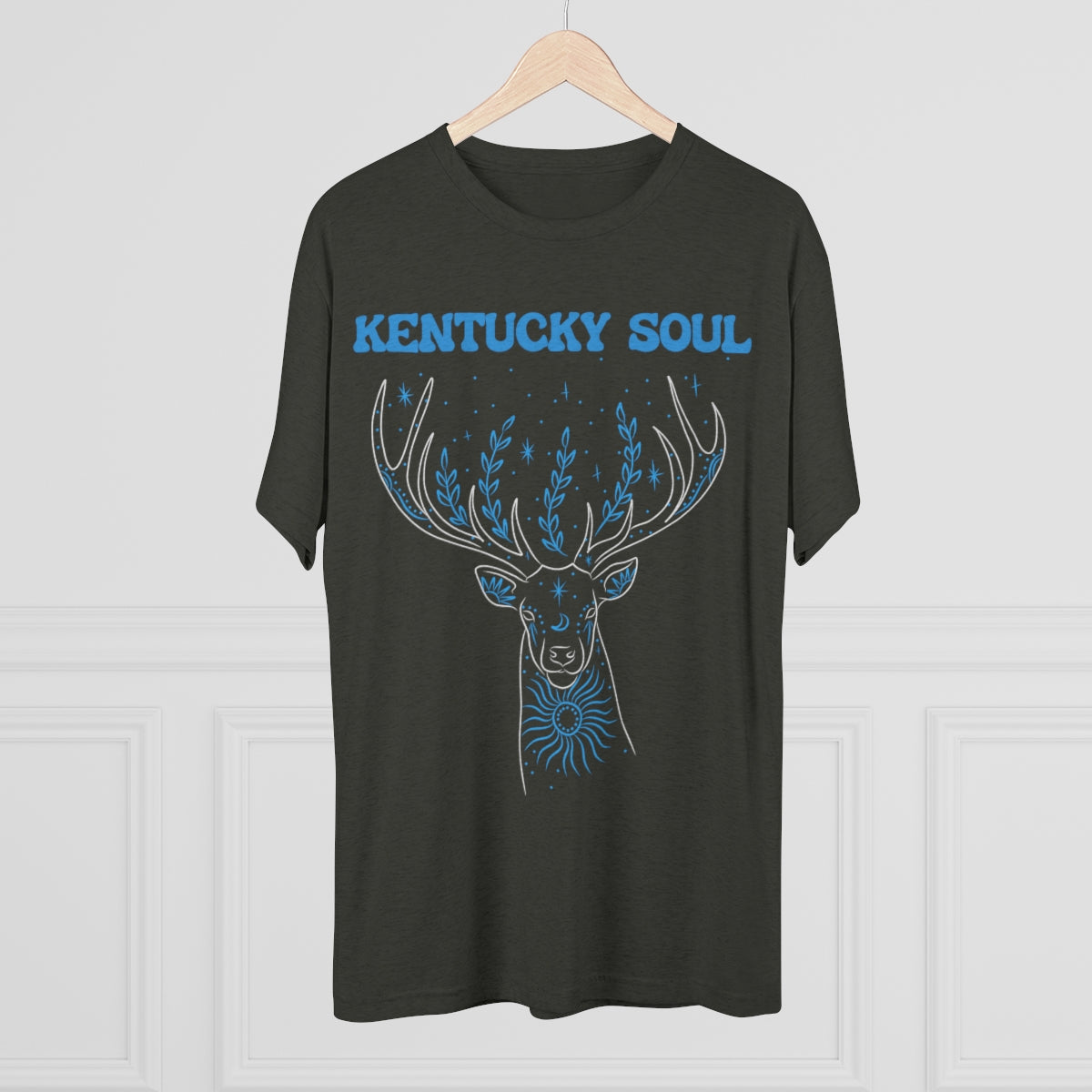 Men's Blue Deer Tri-Blend- Tee