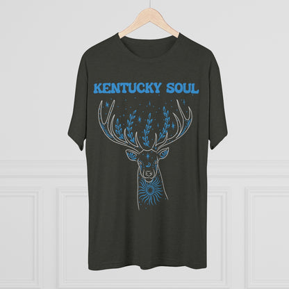 Men's Blue Deer Tri-Blend- Tee