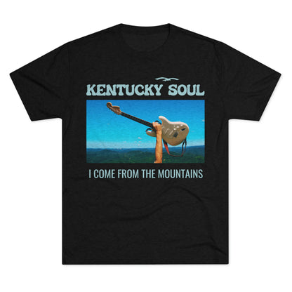 Men's I Come From the Mountains Single Cover Tri-Blend- Tee