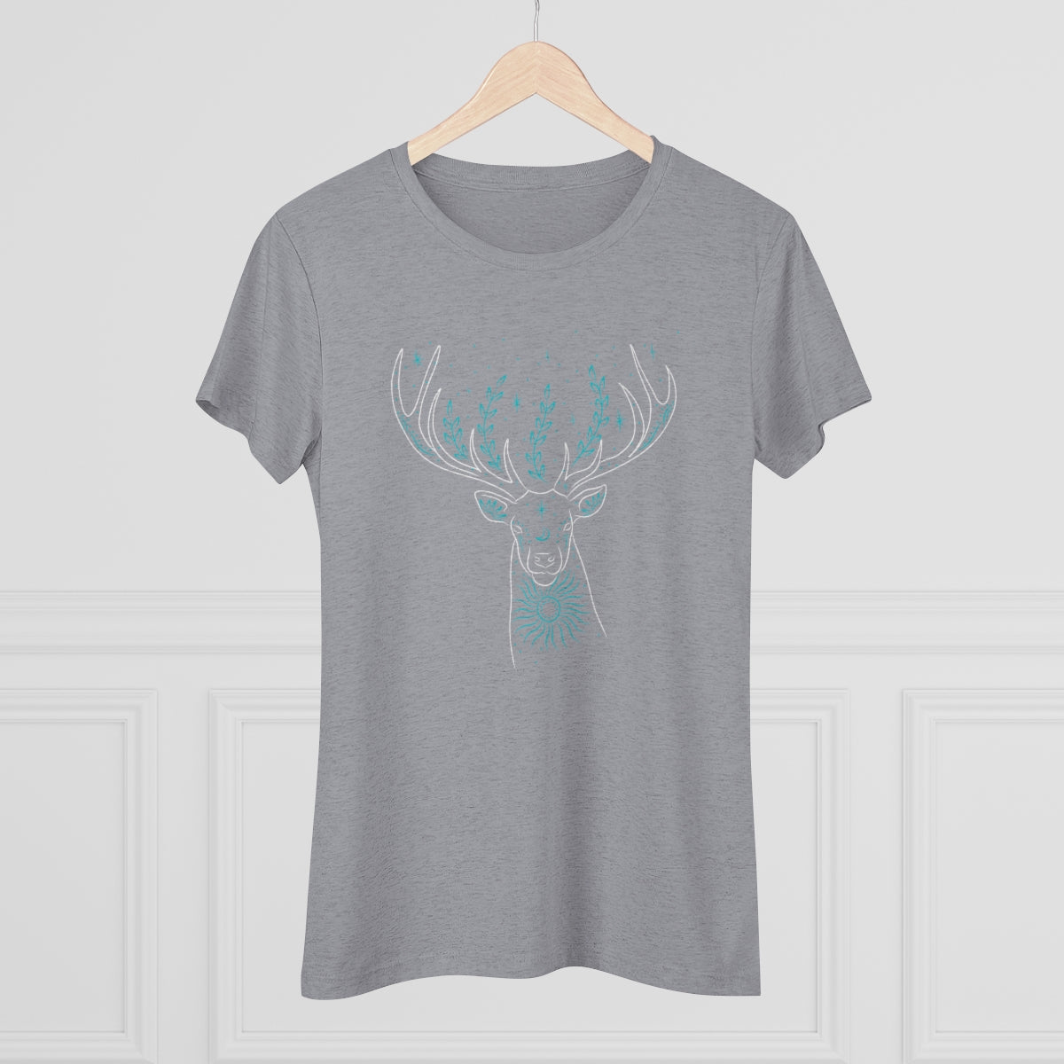 Women's Turquoise Deer Only Triblend Tee