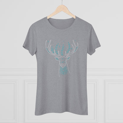 Women's Turquoise Deer Only Triblend Tee