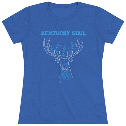Women's Blue Deer Triblend Tee