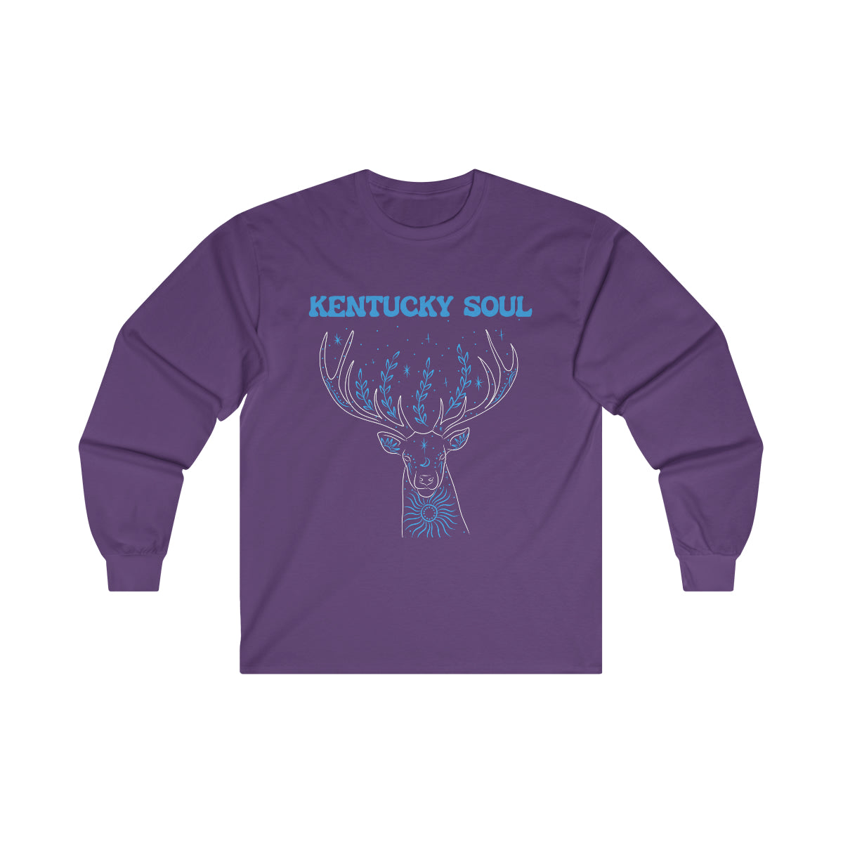 Men's Blue Deer -Ultra Cotton Long Sleeve Tee
