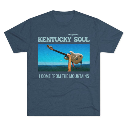 Men's I Come From the Mountains Single Cover Tri-Blend- Tee