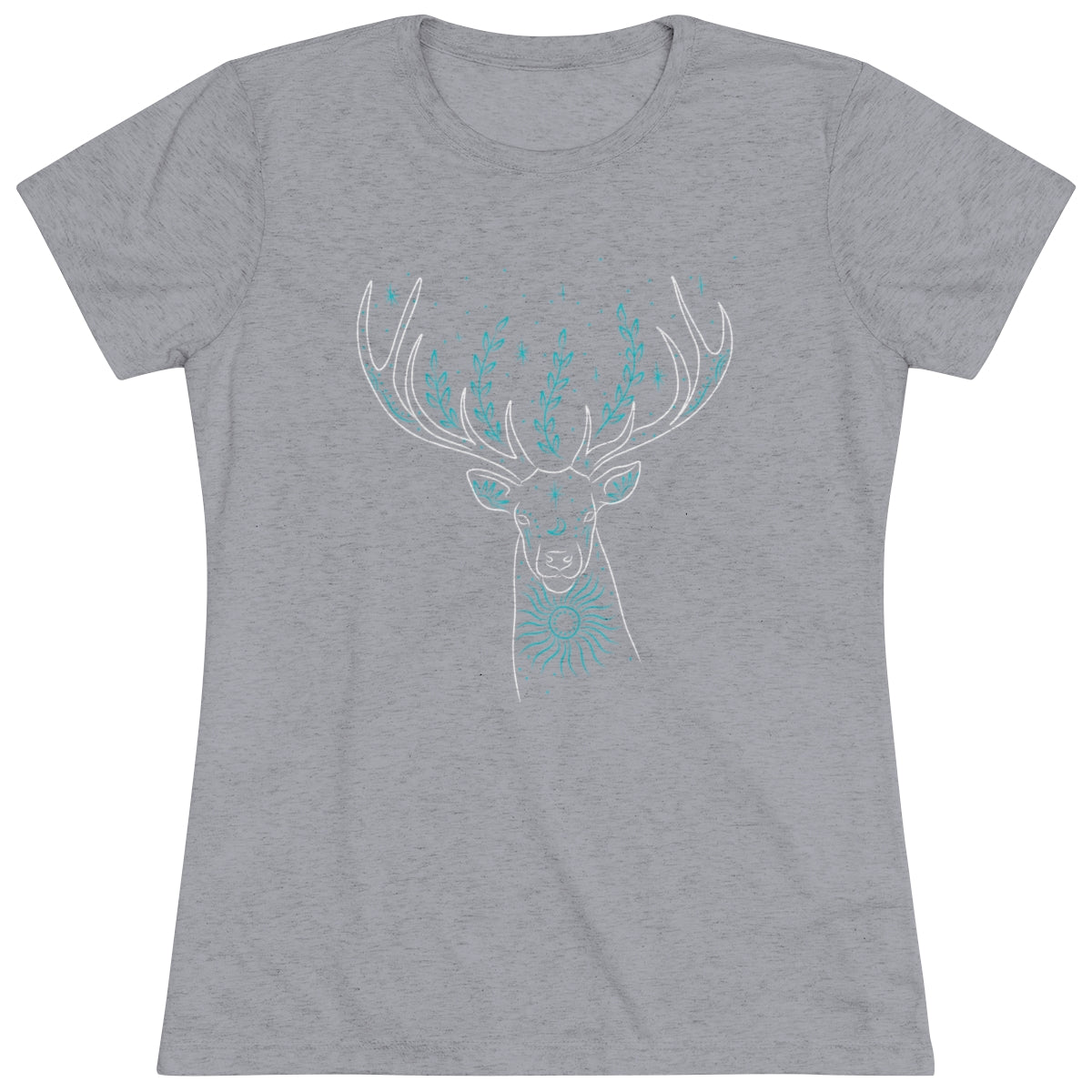 Women's Turquoise Deer Only Triblend Tee