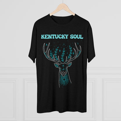 Men's Turquoise Deer Tee- Tri Blend