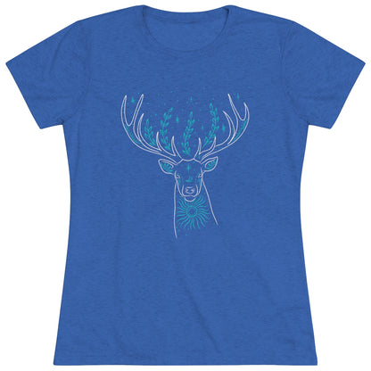 Women's Turquoise Deer Only Triblend Tee