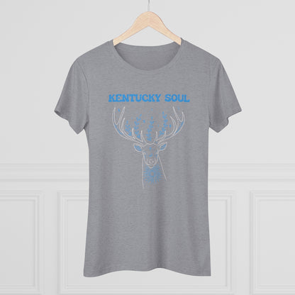 Women's Blue Deer Triblend Tee