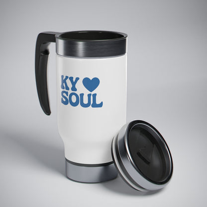 KY SOUL Heart Travel Mug with Handle, 14oz
