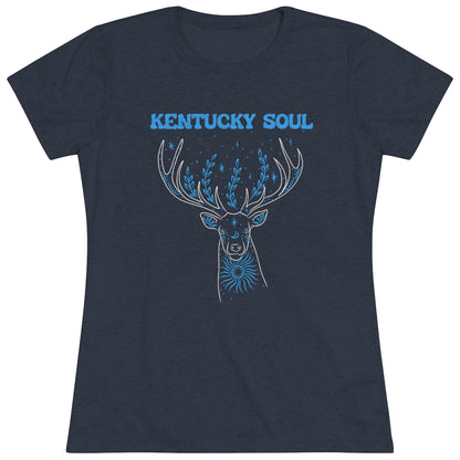 Women's Blue Deer Triblend Tee