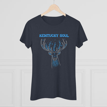 Women's Blue Deer Triblend Tee